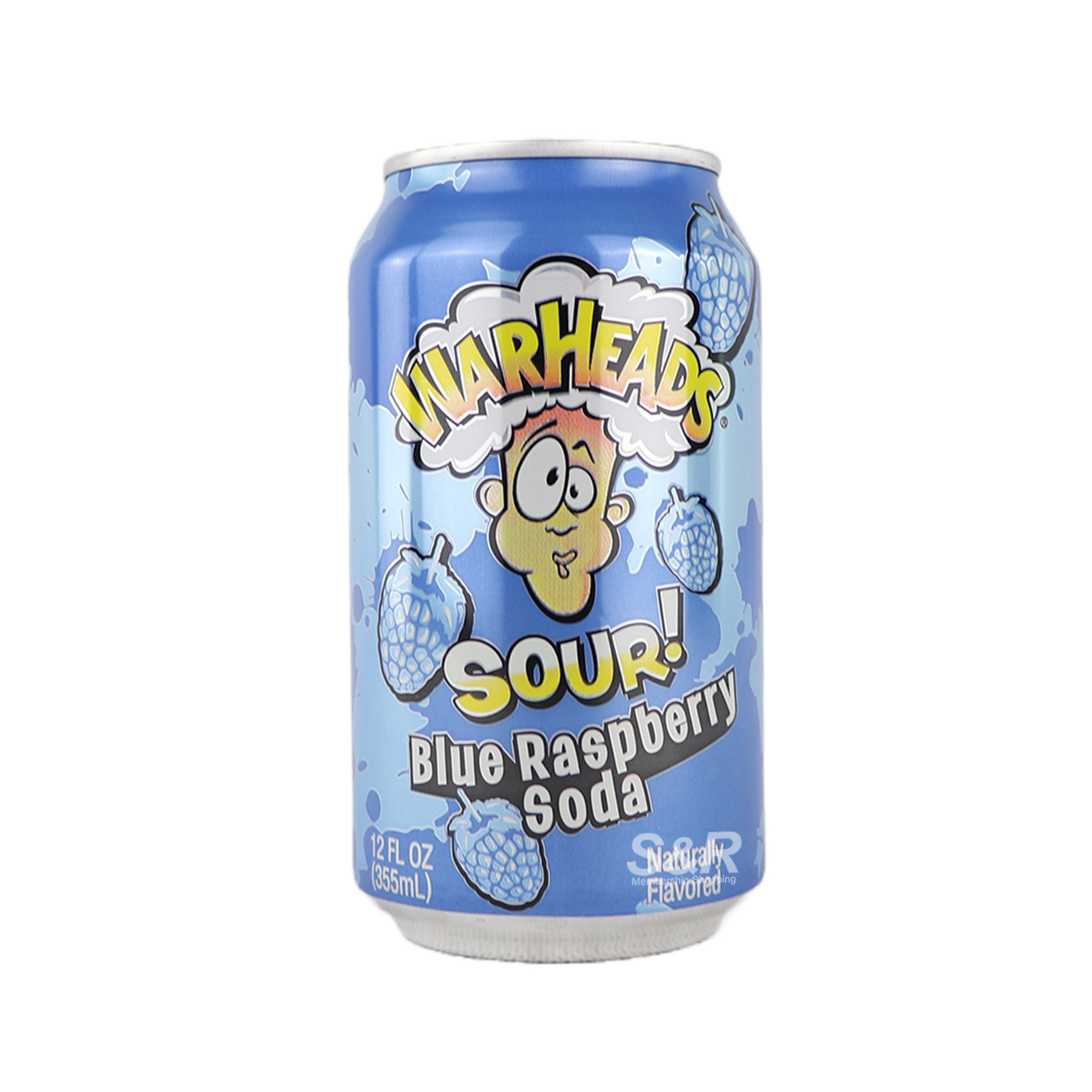 Warheads Blue Raspberry Soda 355mL